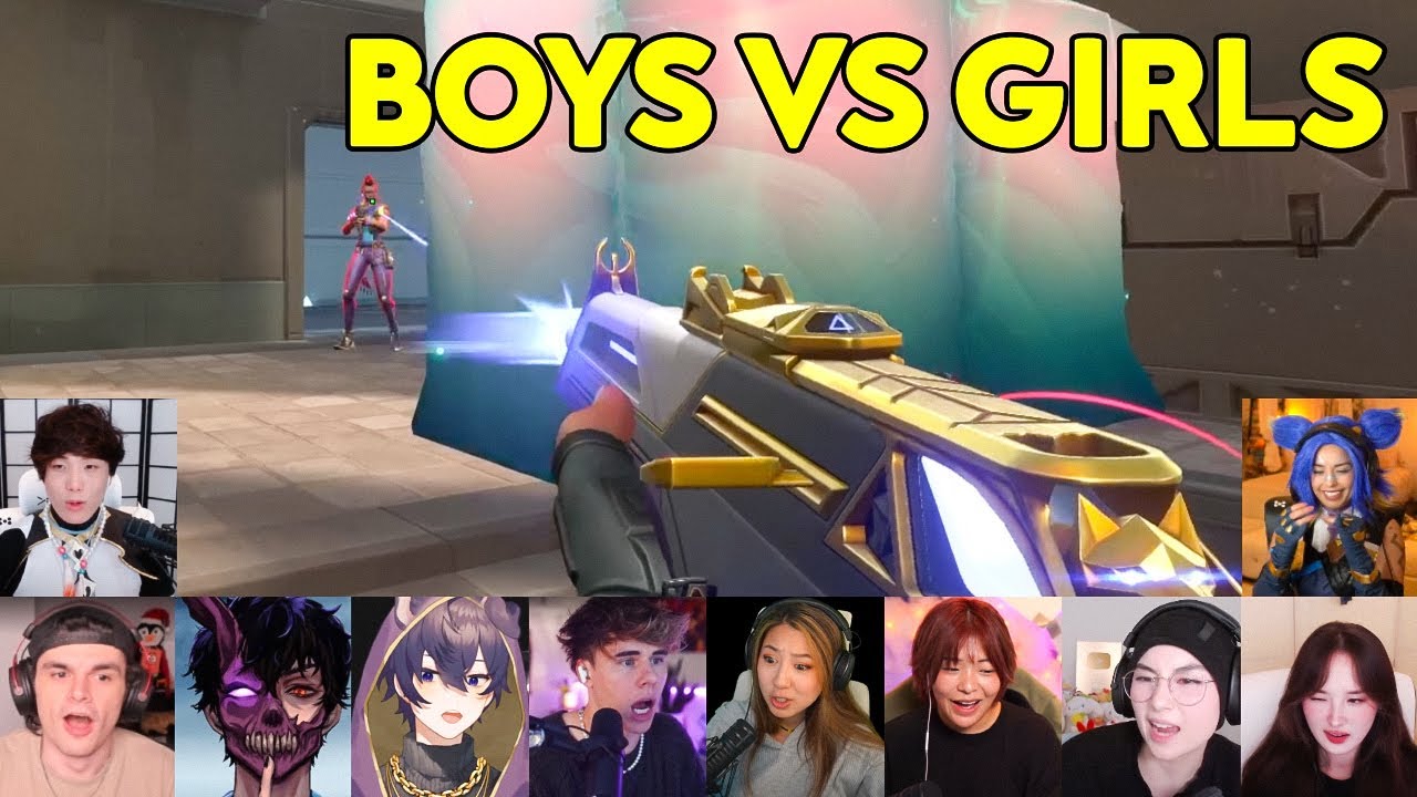 Girls VS Boys Valorant with Roomies and Friends (Multi POV)