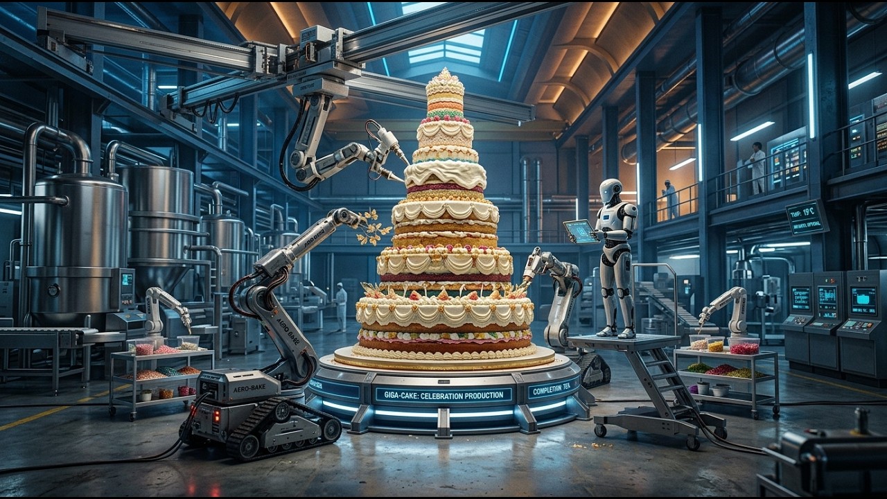 How Robots Make Cakes in a Fully Automated Mega Factory : The Incredible Process You’ve Never Seen!