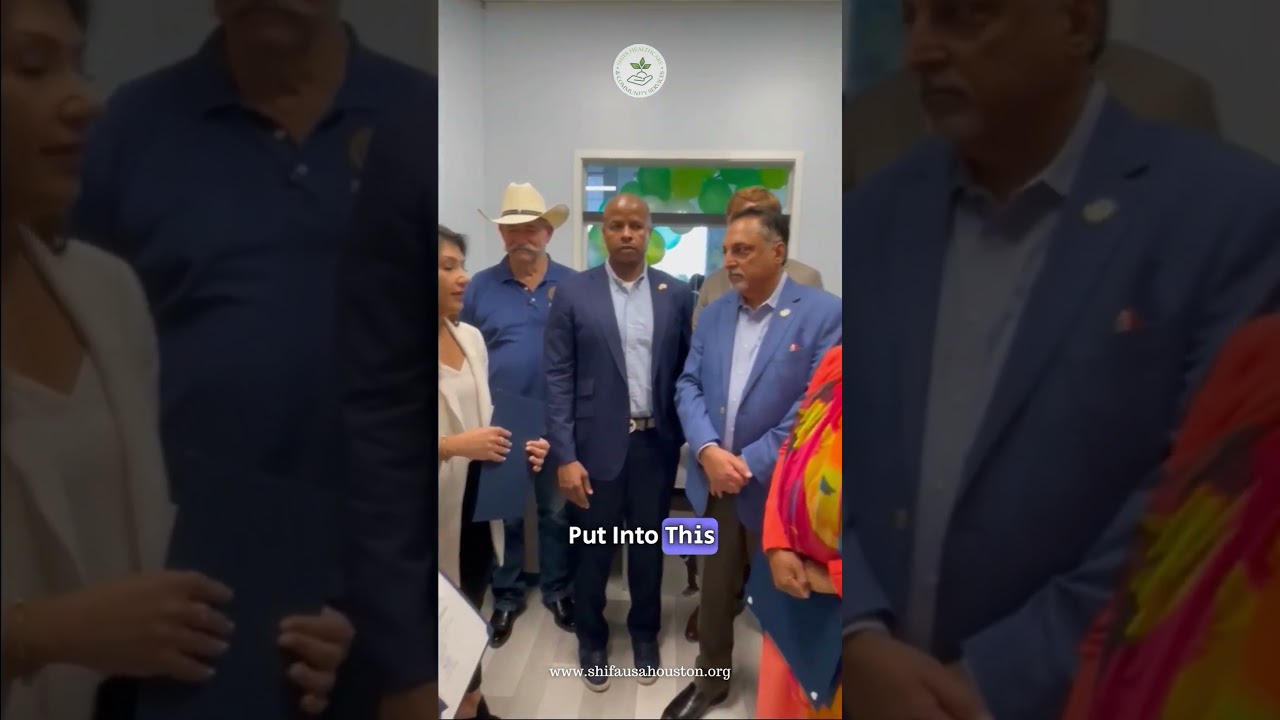 Faiza Haseeb Chair Woman Message on Shifa Healthcare new Clinic Ribbon Cutting Houston Texas USA