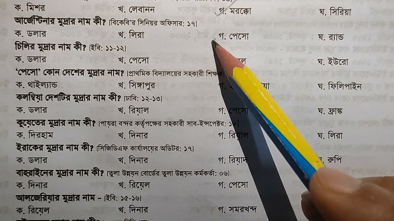 40 বছরে আসা মুদ্রার নাম