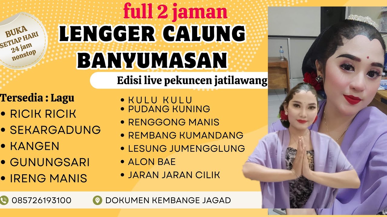 Full LENGGER CALUNG BANYUMASAN 2 JAMAN - ALBUM KEMBANGEJAGAD PEKUNCEN JATILAWANG PARAT 2