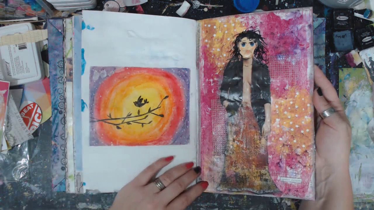Mixed media Journal FLp Thru