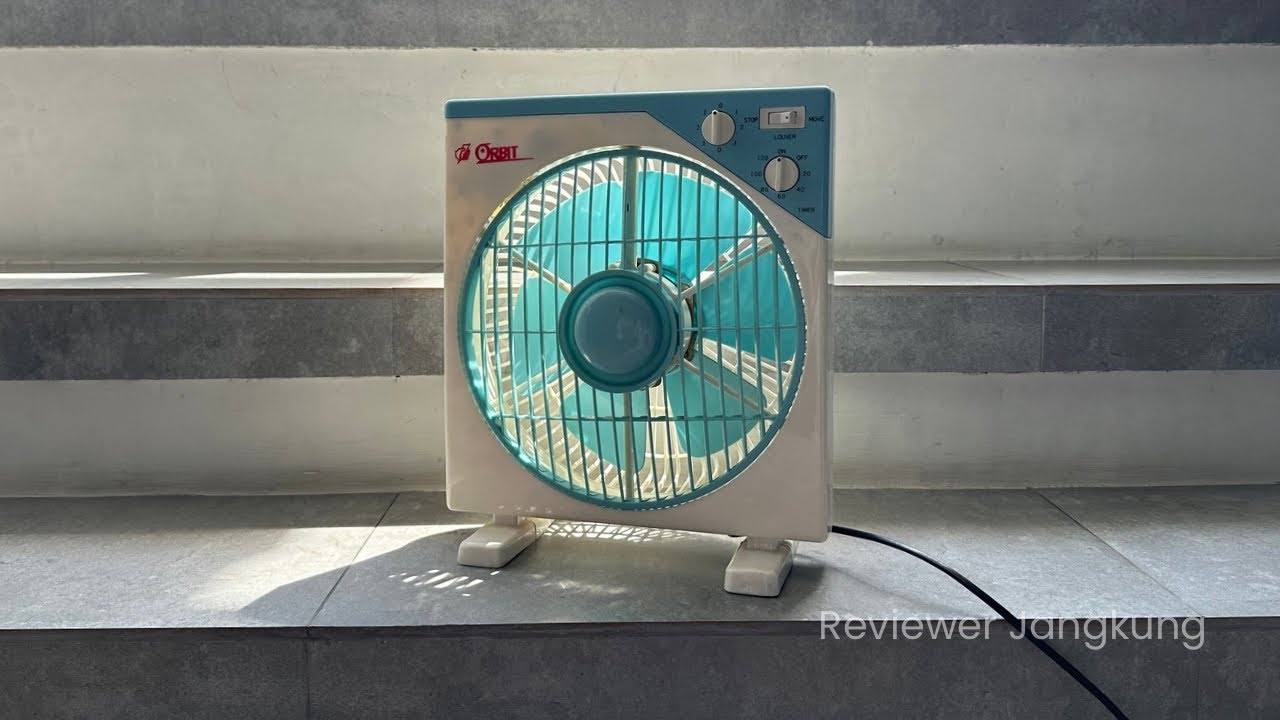 10” ORBIT Box Fan with Rotating Louver | Kipas Angin Kotak Kecil Jadul