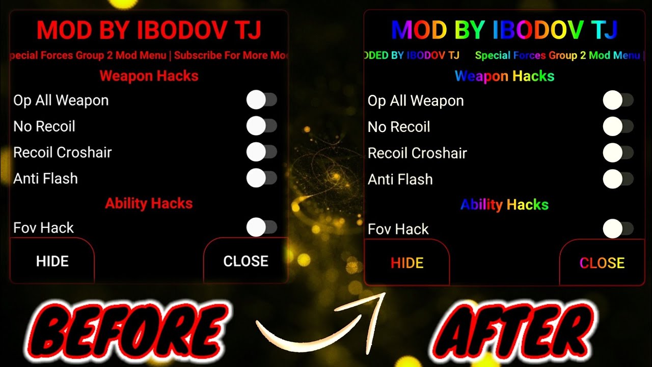 HOW TO ADD RAINBOW ANIMATION IN ANY MOD MENY | RAINBOW TEXT | EASY METHOD