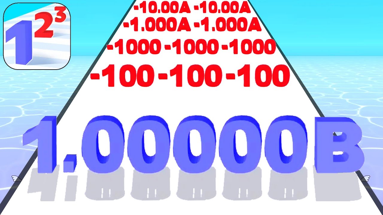 Satisfying Mobile Game: Play 100 Levels Tiktok Gamesplay:Number Merge Run, Number Masters,Roof Rails