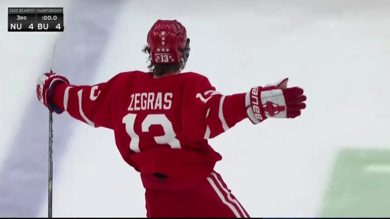Trevor Zegras BU Goal vs. Northeastern | Beanpot Final 2/10/20 (WTBU Audio)
