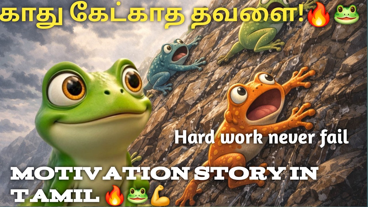 Deaf Frog Motivational Story in Tamil|காது கேட்காத தவளை|Self Confidence & Positive Thinking|நீதிகதை 