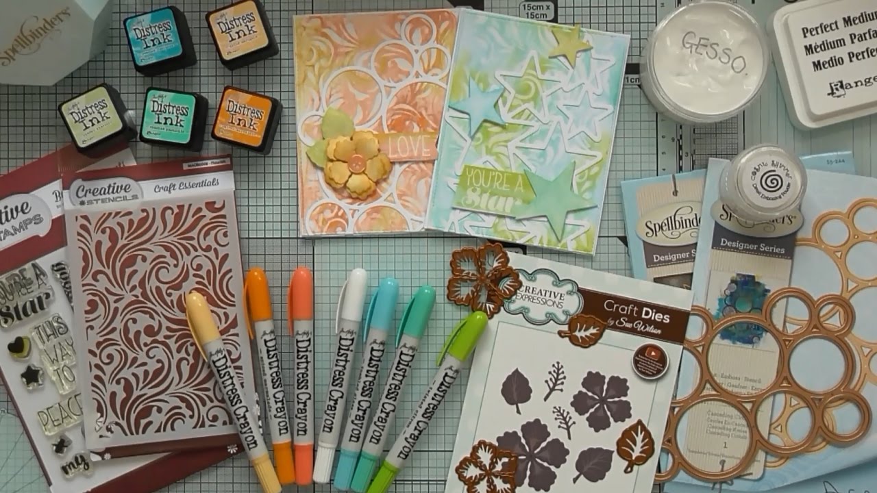 Distress Crayons Gesso Resist :D