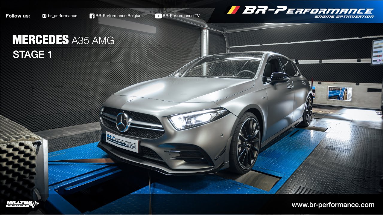 Mercedes A35 AMG / Stage 1 By BR-Performance / MILLTEK Non-Resonated Cat-Back Exhaust