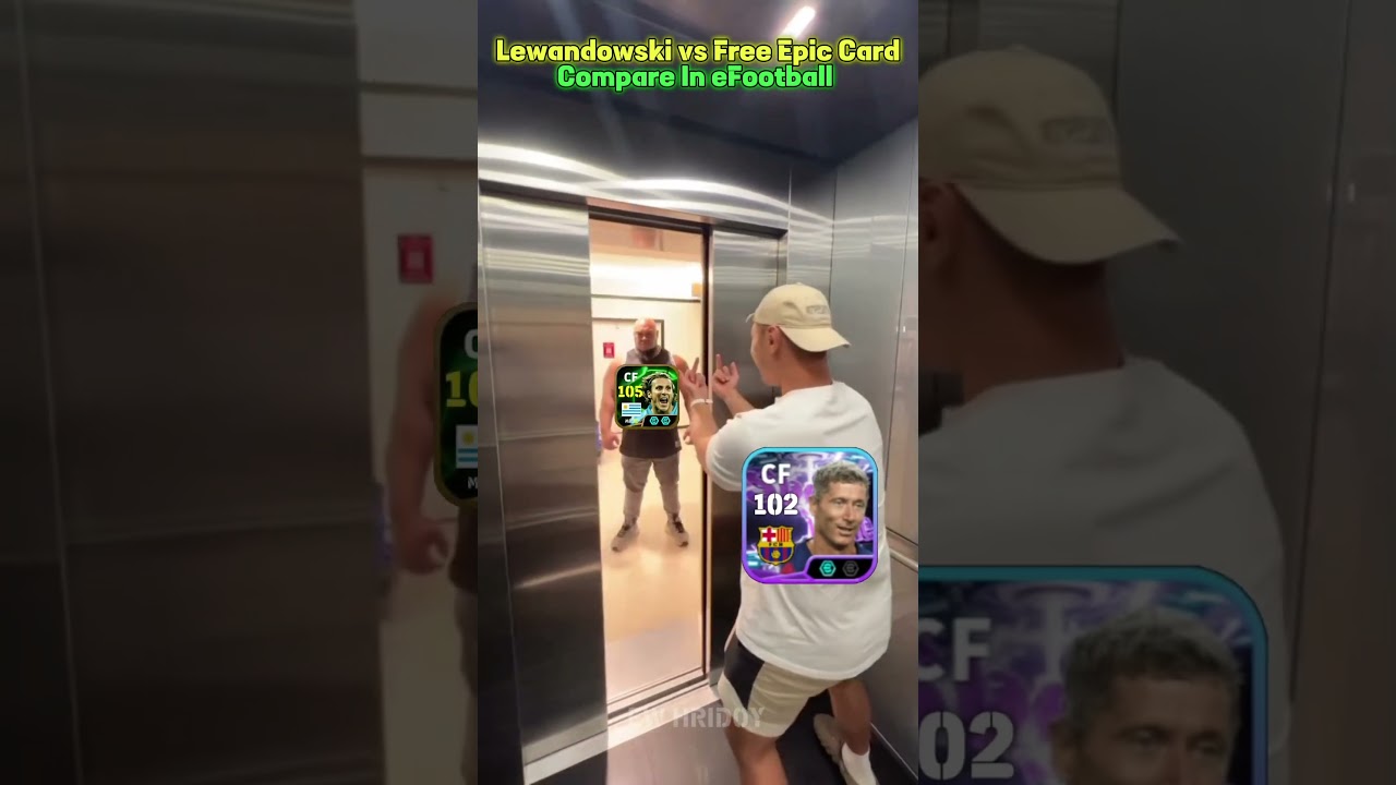 Lewandowski vs Free Epic Card Compare In eFootball 26 🔥🤯 #shorts #efootball #efootball26