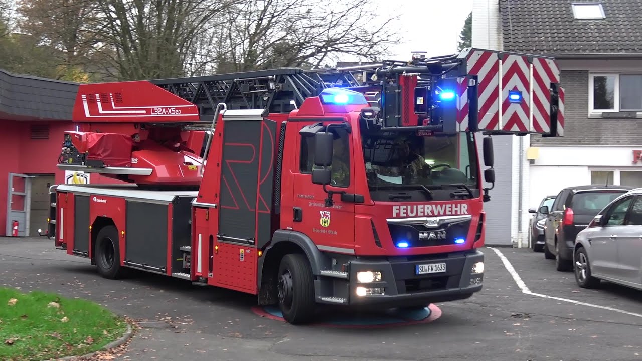 Erstmalig: Gesamter Löschzug FF Much beim Ausrücken  + ELW LZ Neunkirchen + KEF LZ Seelscheid FF NKS