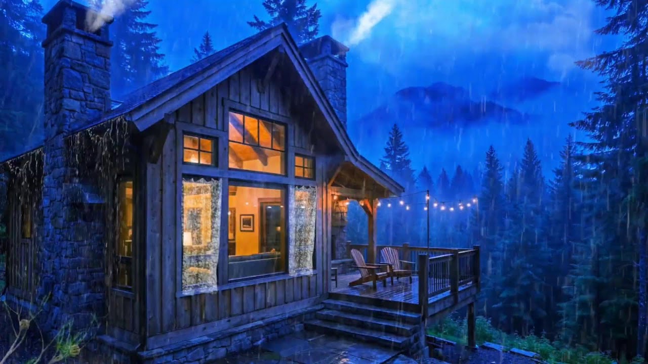 Fall Into Calm Sleep in 3 Minutes 🪵🌧️ Cozy Cabin Rain | Deep Night Relaxation