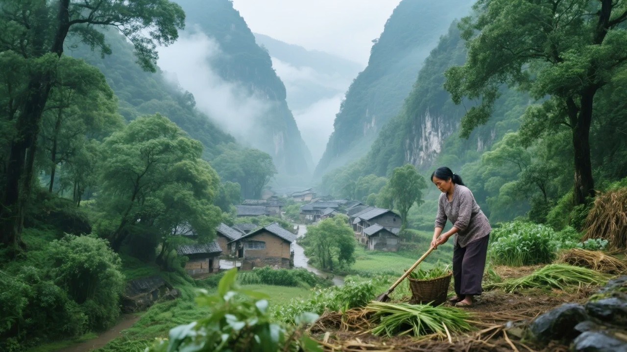 徒步5小时深入深山秘境，峡谷深处竟藏着一个村庄，宛如桃源仙境！【乡村阿泰】