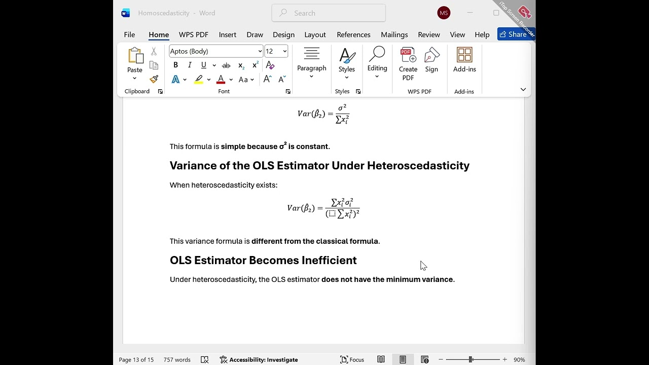 4-Consequences of Using OLS in the Presence of Heteroscedasticity