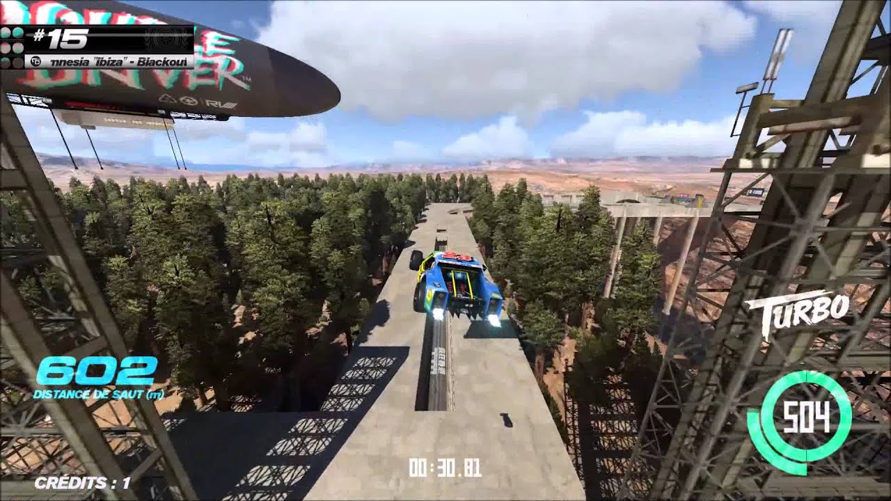 Trackmania Turbo Stunt High speed track (canyon) #1