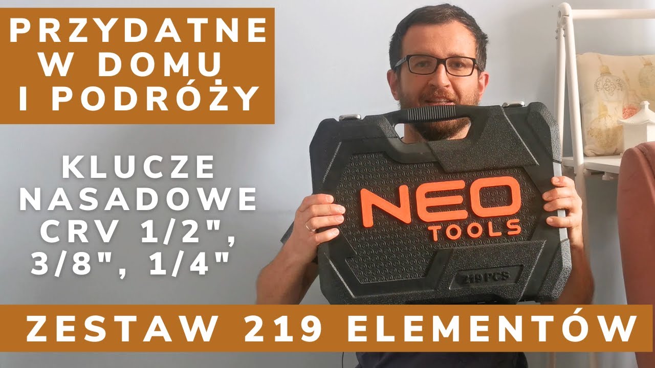 Walizka NeoTools : Klucze nasadowe CRV 1/2