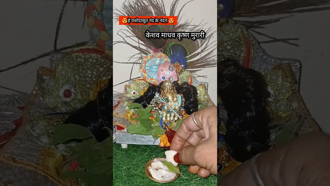 लड्डू गोपाल जी को भोग सेवा 🙏 | हे यशोदा सूत नंद के नंदन🫂 | Krishna Bhog Seva #shorts