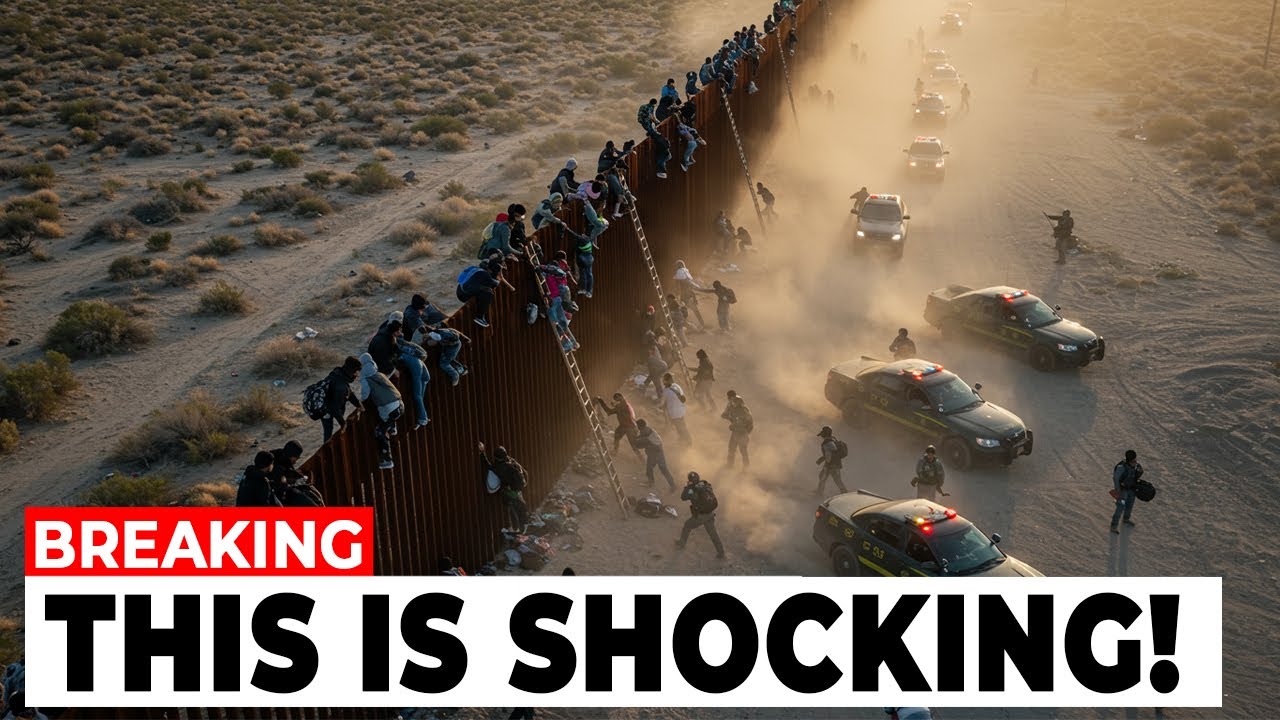 U.S. Border: Migrants Caught Climbing U.S. Wall Under Construction!