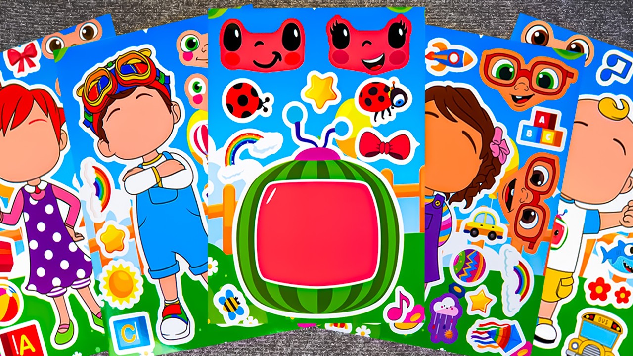 [🐾paper diy🐾] Decorate with Sticker Book Cocomelon | ASMR DIY Paper