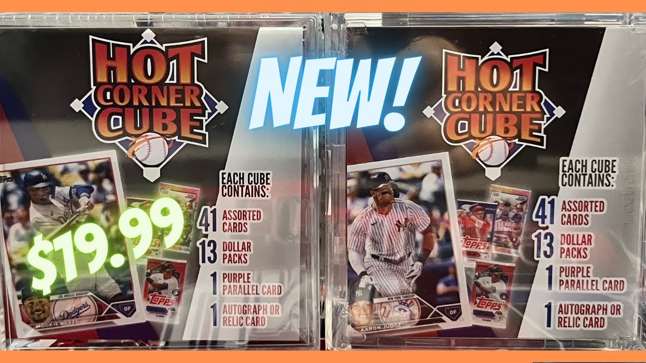 Hot Corner Cube Baseball Retail Mystery Box of Baseball Cards! ** 1 Auto or Relic Per Cube **