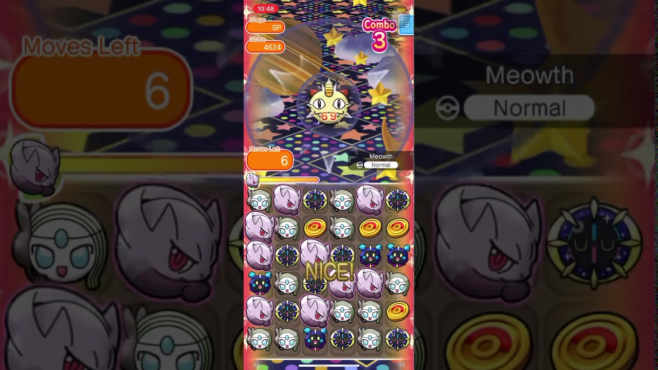 Pokémon shuffle Meowth (coin farming) 10000 coins