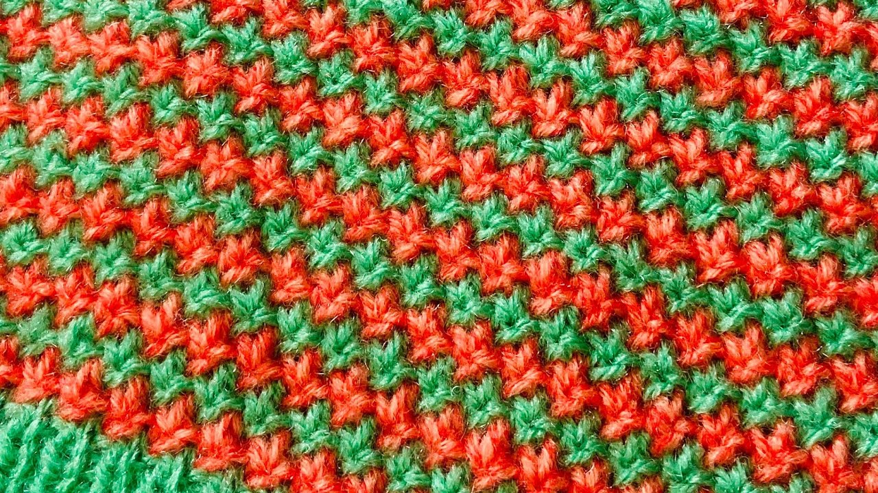 बहुत आसान दो रंग का डिज़ाइन । easy two colour knitting pattern 💐😊🧶