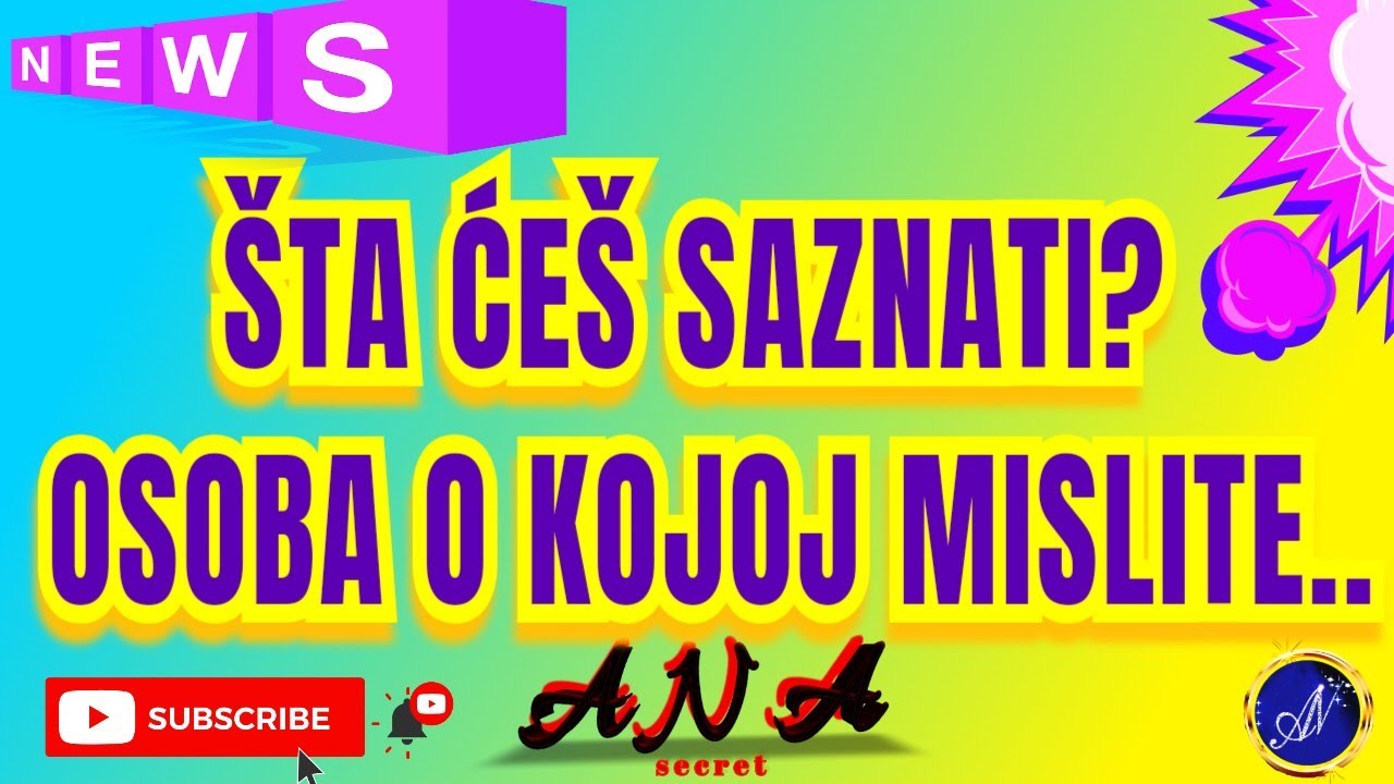 ŠTA ĆEŠ SAZNATI? OSOBA O KOJOJ MISLITE ..#tarot