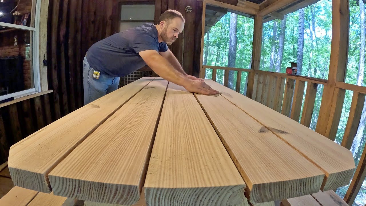 I Built a Picnic Table out of a Tree (Blew His Mind)