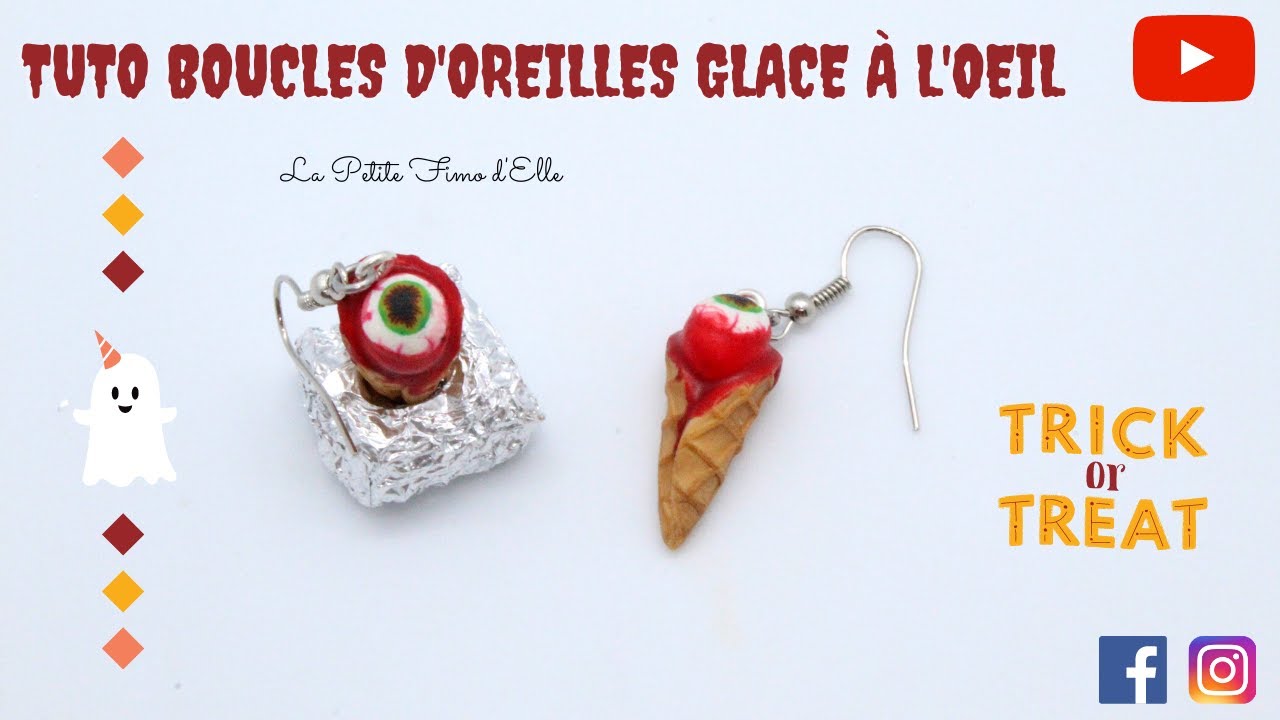 Tuto boucles d'oreilles glaces à l'oeil - La Petite Fimo d'Elle