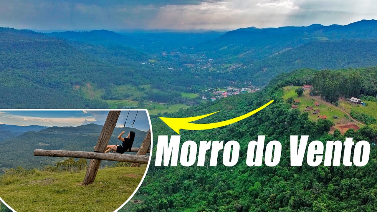 MORRO DO VENTO! 400m de altitude em Picada Café RS Vista incrível