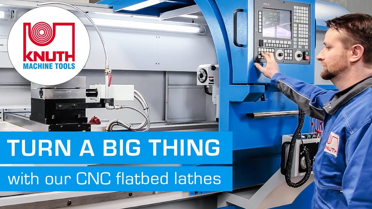 Our solution for machining large and long workpieces: KNUTH CNC flatbed lathes!