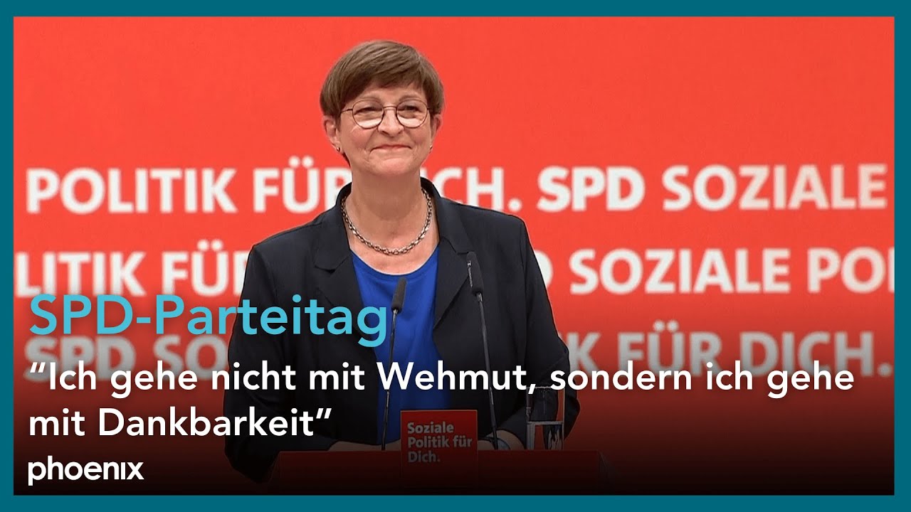 SPD-Parteitag: Abschlussrede der ehemaligen Parteivorsitzenden Saskia Esken