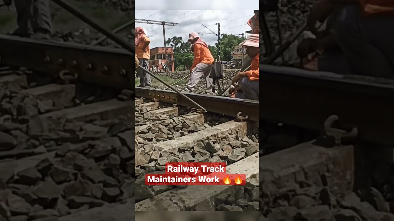 Railway Track Maintainers Work | Sleeper Packing Work #indianrailways #trackman #railwaytrack