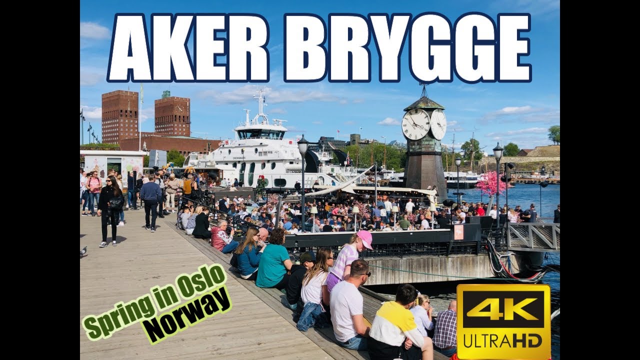 A stroll around Aker Brygge and Tjuvholmen, Oslo Norway (4k 60 fps)