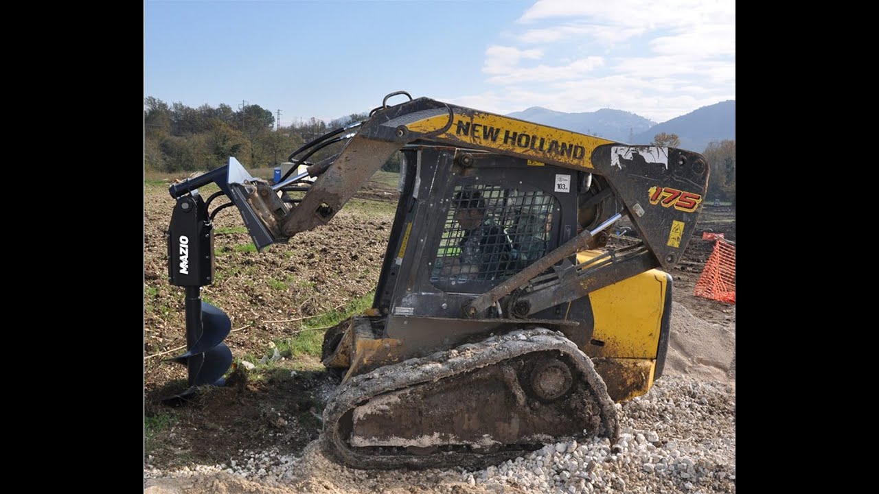 Mazio Attachments | Skid Steer Auger | Mazio Colombia | Hoyador Barreno Minicargador