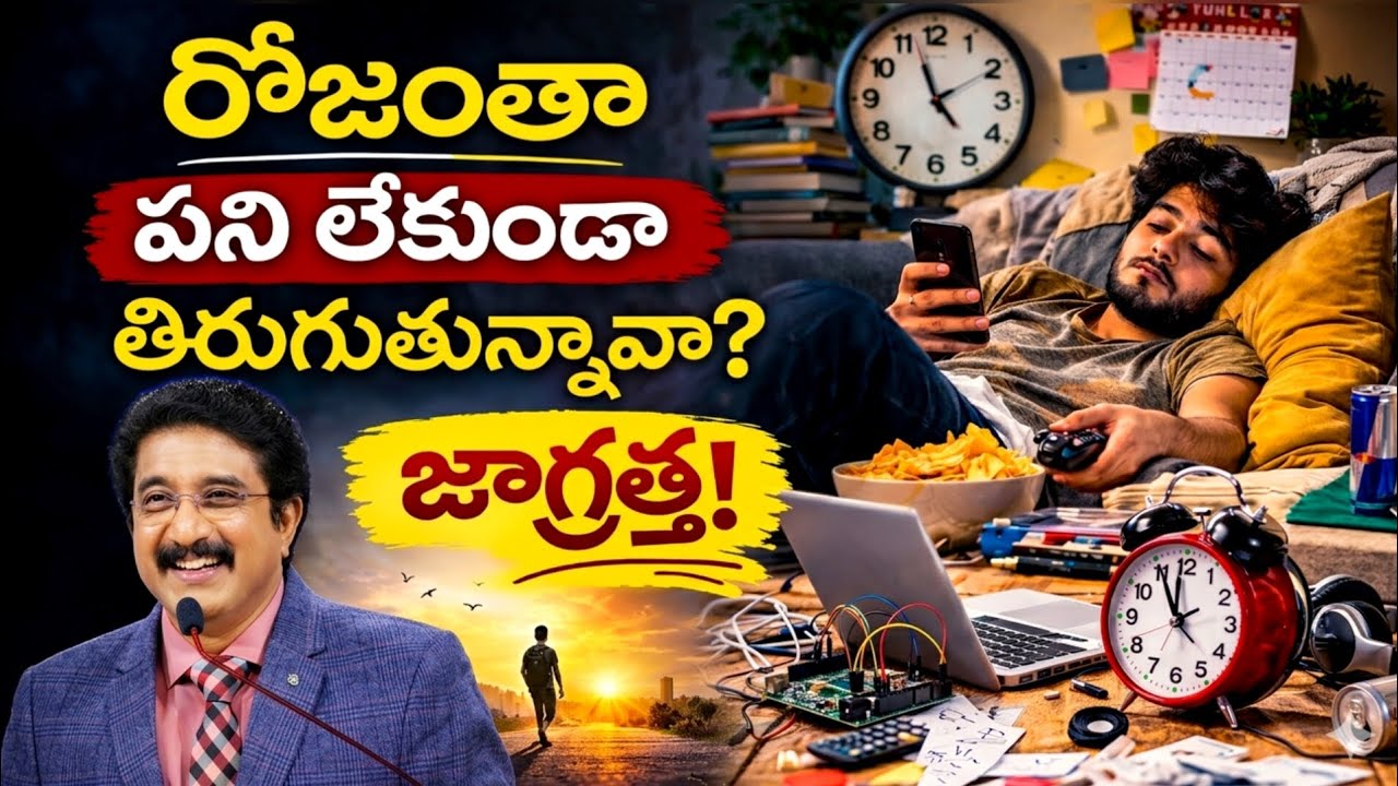 రోజంతా పని లేకుండా తిరుగుతున్నావా? జాగ్రత్త! #2026 #motivation #jesus #gospel #telugu #bible #new 