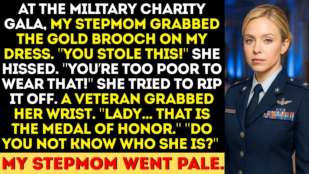 “You’re Too Poor To Be Wearing This!” My Stepmom Hissed—Then a Veteran Shut Her Up…