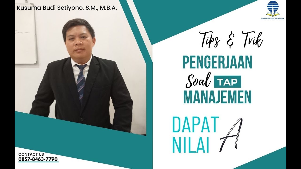 Pembahasan Soal Ujian TAP UT Manajemen S1 | UAS TAP Manajemen Universitas Terbuka 2022 Nilai dapat A