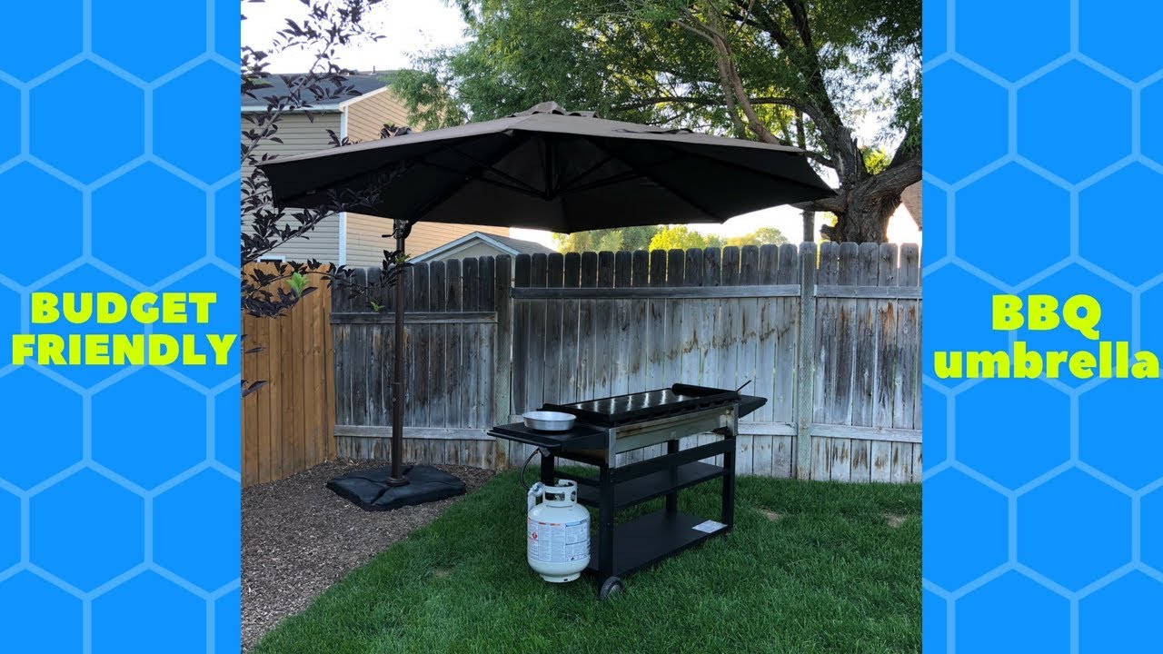 Budget friendly BBQ umbrella: Abba Patio Offset Cantilever Umbrella