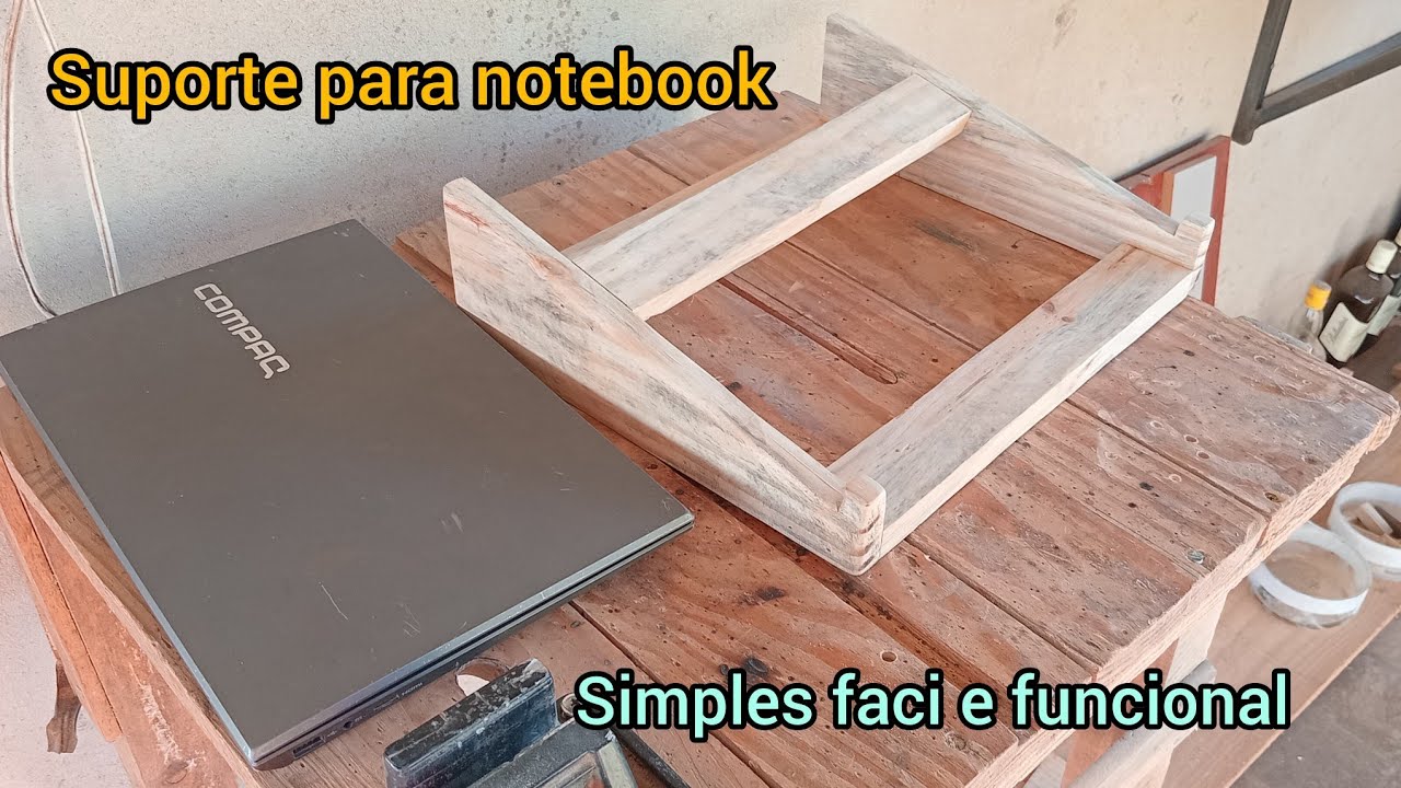 Como fazer um suporte para notebook c/madeirafaci e funcional,artesanato com madeira #diy