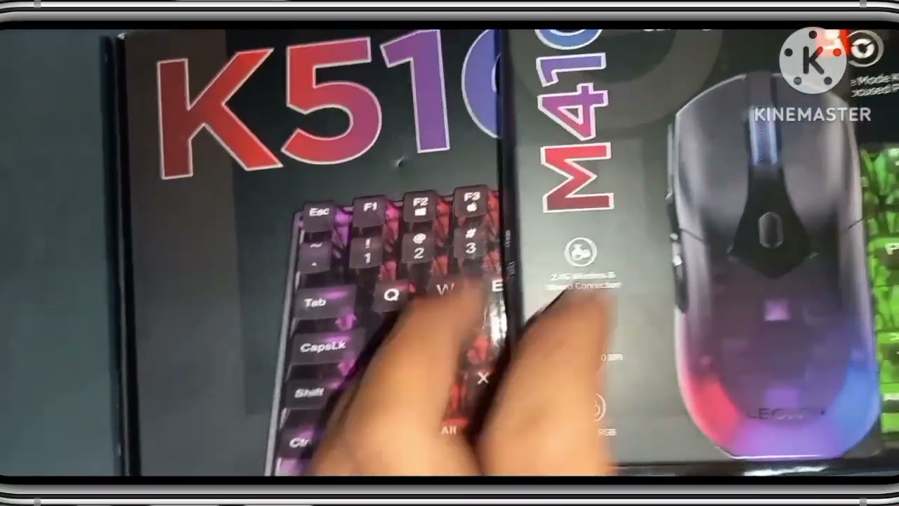 Lenovo K510 Mini Pro Gaming Keyboard,M410 Wireless RGB Gaming Mouse,M300s RGB Mouse   M210 RGBGaming