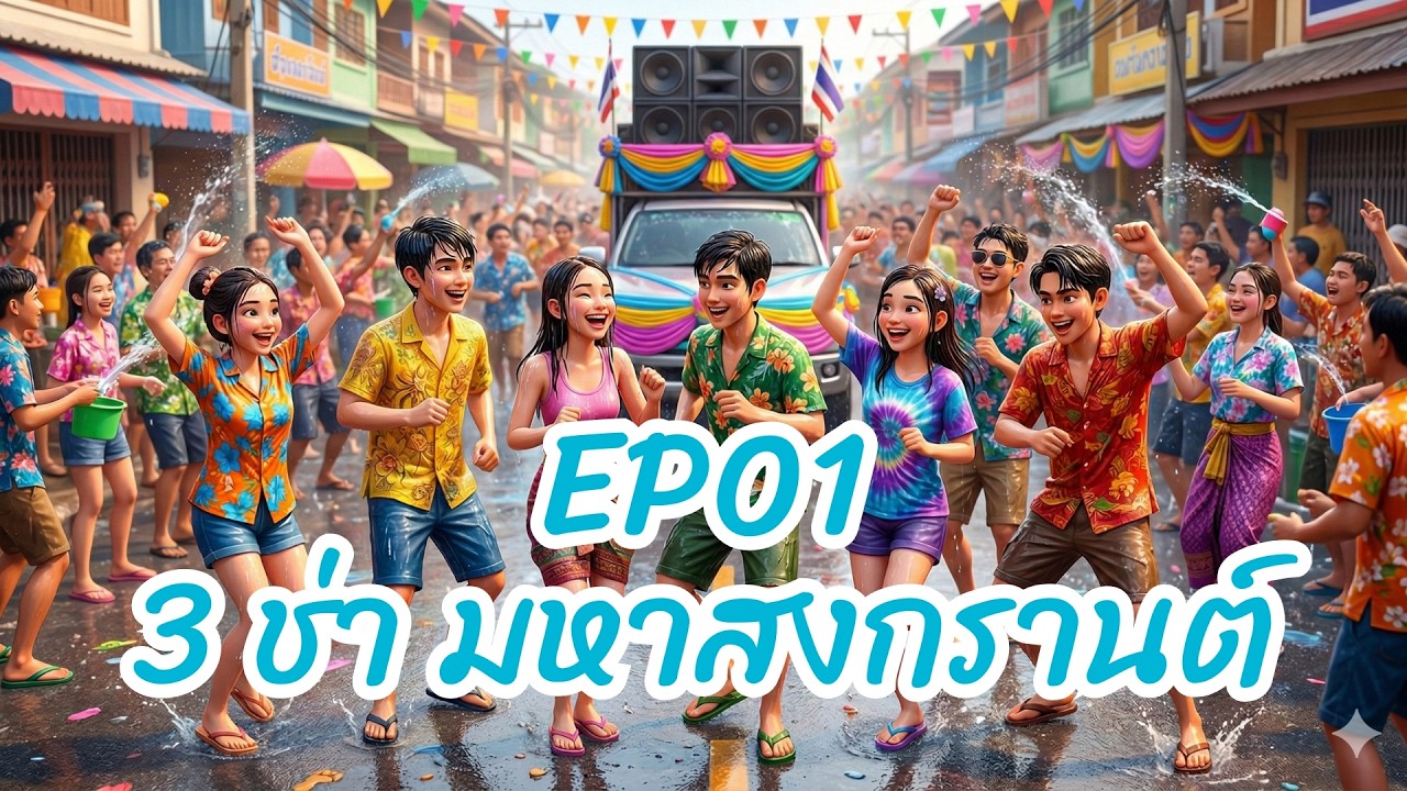 EP01 3 ช่า มหาสงกรานต์ 💦☀️ (เพลงเดี่ยวตัวตึง!) ปลุกพลังยามเช้า ซ้อมเต้นก่อนวันจริง! #บ้านนาพาเพลิน