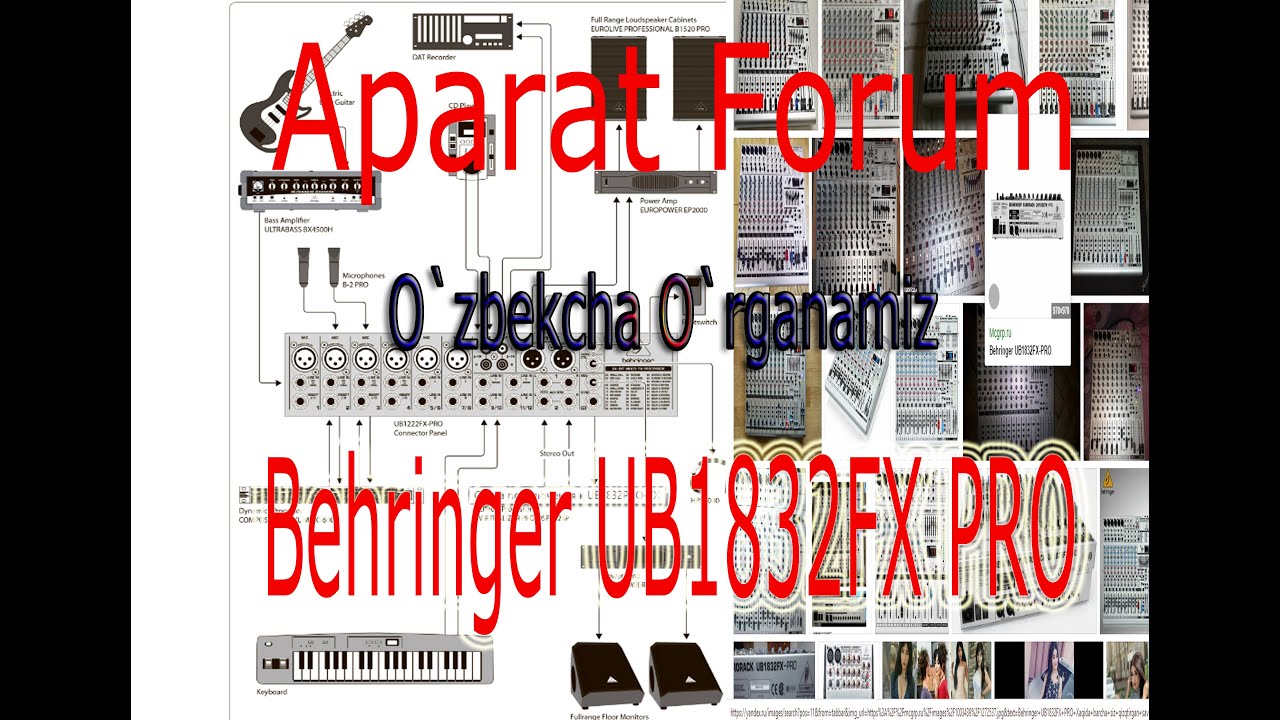 Behringer UB1832FX PRO Xaqida barcha siz qizqtirgan savolarga javoblar