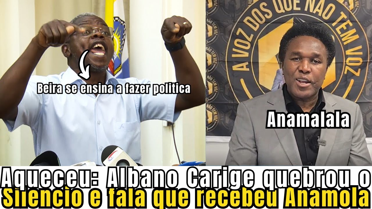 🚨Urgente: Albano Carige quebra o silêncio e fala sobre o partido Anamola com capital na Beira! 🗣️🔥