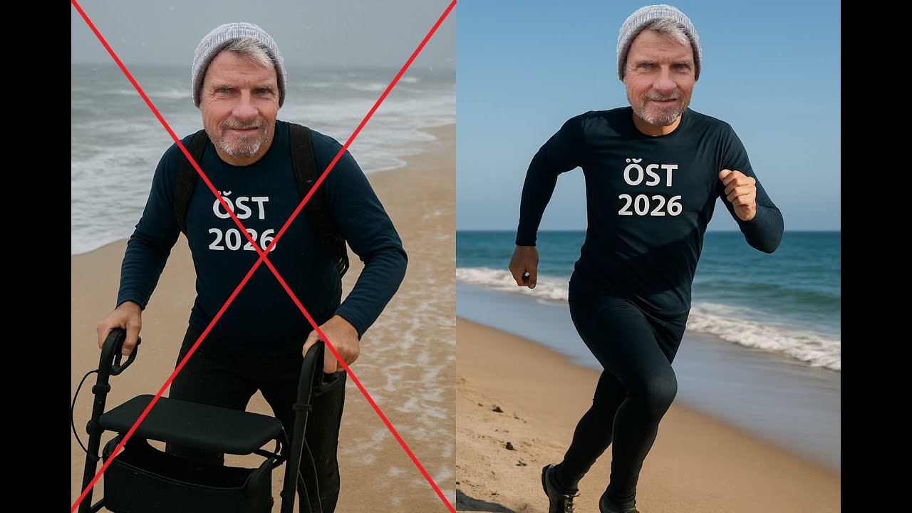 En löptur på 17 km runt Ystad med tankar på gamla meriter, åldrande, krämpor, döden och Öst Ultra