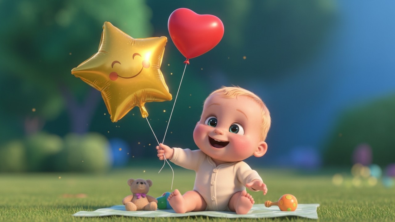 Baby’s Star Balloon 🎈⭐   Kids Adventure Story   Fun Learning Video