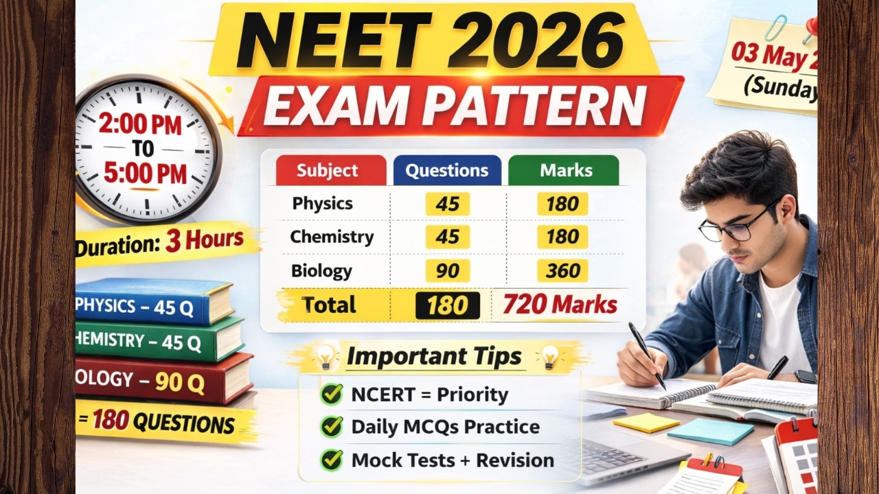 NEET 2026 Exam Pattern & Timing Important Information  #viral #neet #tranding