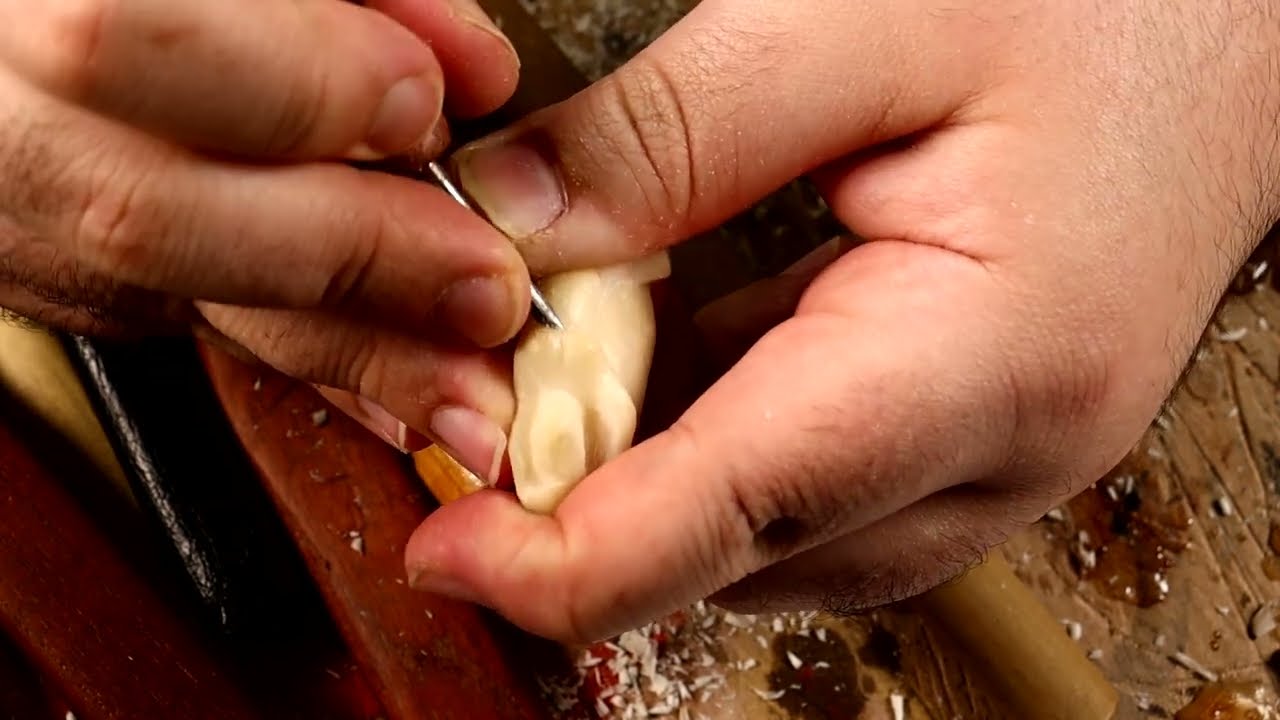 Netsuke Carving Half a Tagua Nut Preview (ASMR)