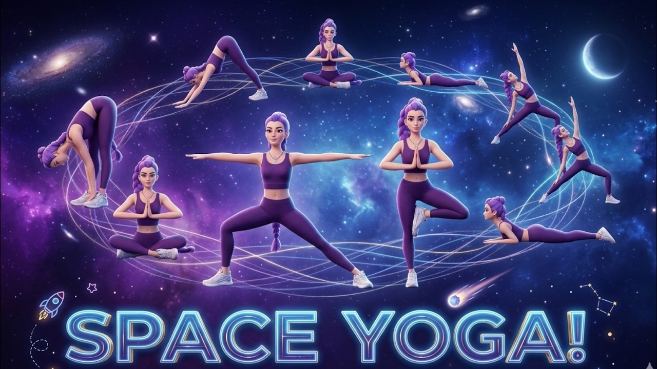 20 MIN Kids Yoga Space Adventure 🚀 Fun Cosmic Yoga for Kids