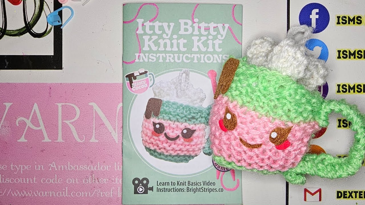 Five Below Itty Bitty Knit Kit Minty Cocoa How to knit For Beginners